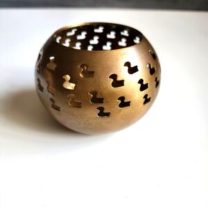 Brass Cutout Duck Decorative Tea Light Holder